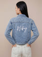 Pearl and Rhinestone Denim Jacket
