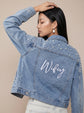 Pearl and Rhinestone Denim Jacket