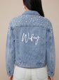 Pearl and Rhinestone Denim Jacket